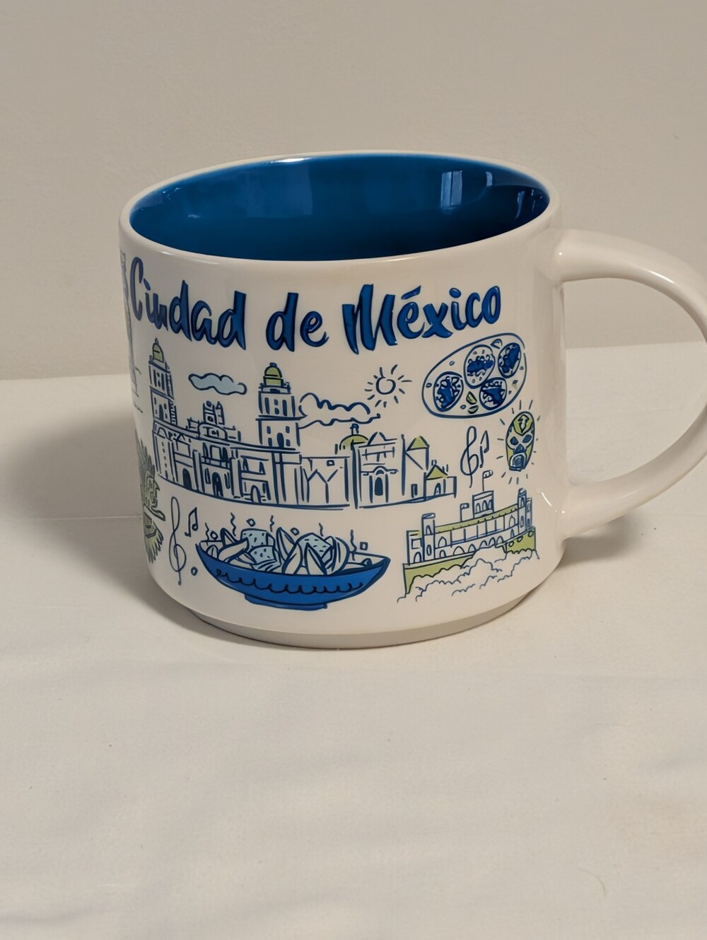 Starbucks. Ciudad de México Ceramic Souvenir Mug - Blue . Been There Series.